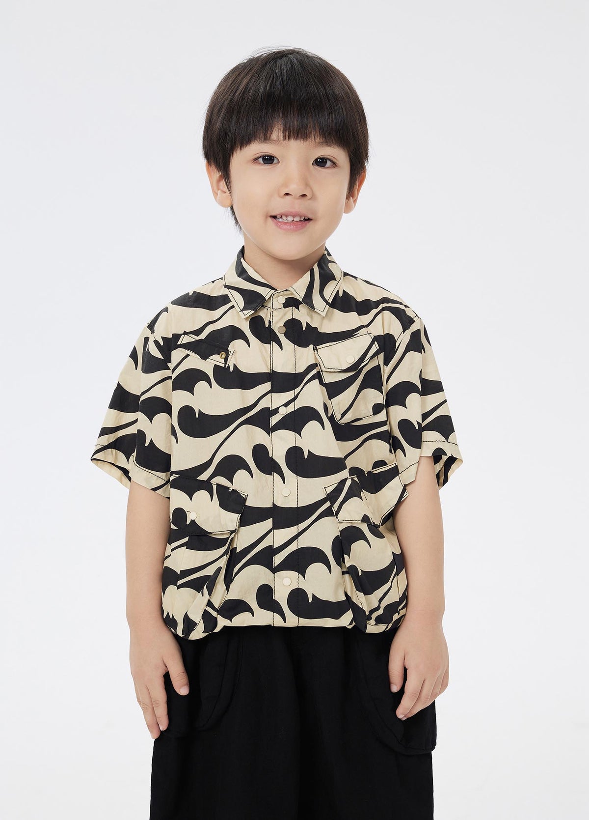 Shirt / jnby by JNBY Full Print Short Sleeve Shirt (100% Cotton)