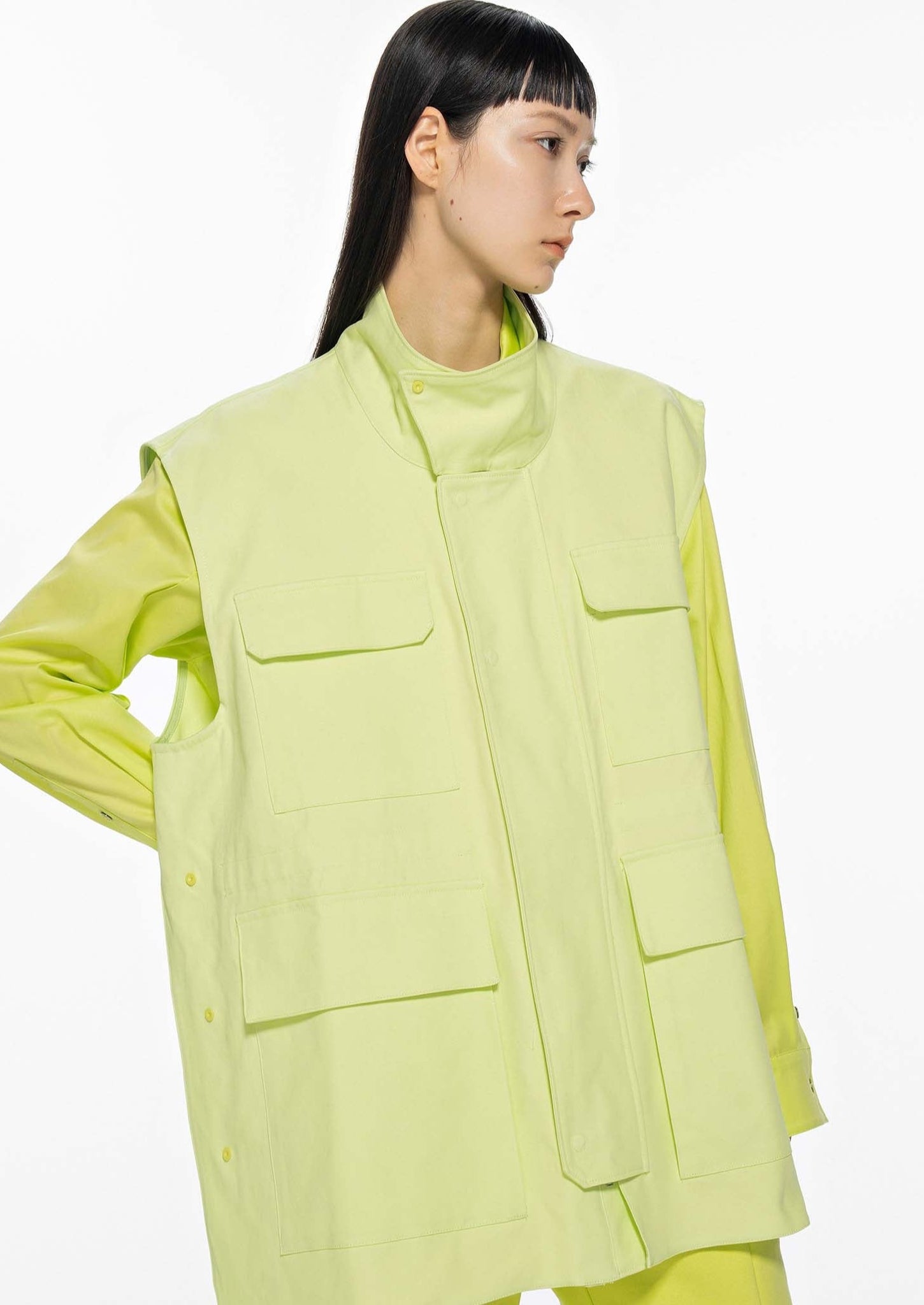 Sleeveless Neon Utility Vest