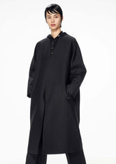 Coat / JNBY Loose Fit H-Line Long Sleeve Trench Coat