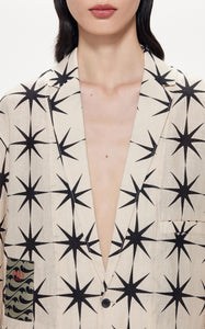 Blazers / JNBY Loose Fit Print Star Linen Blazer