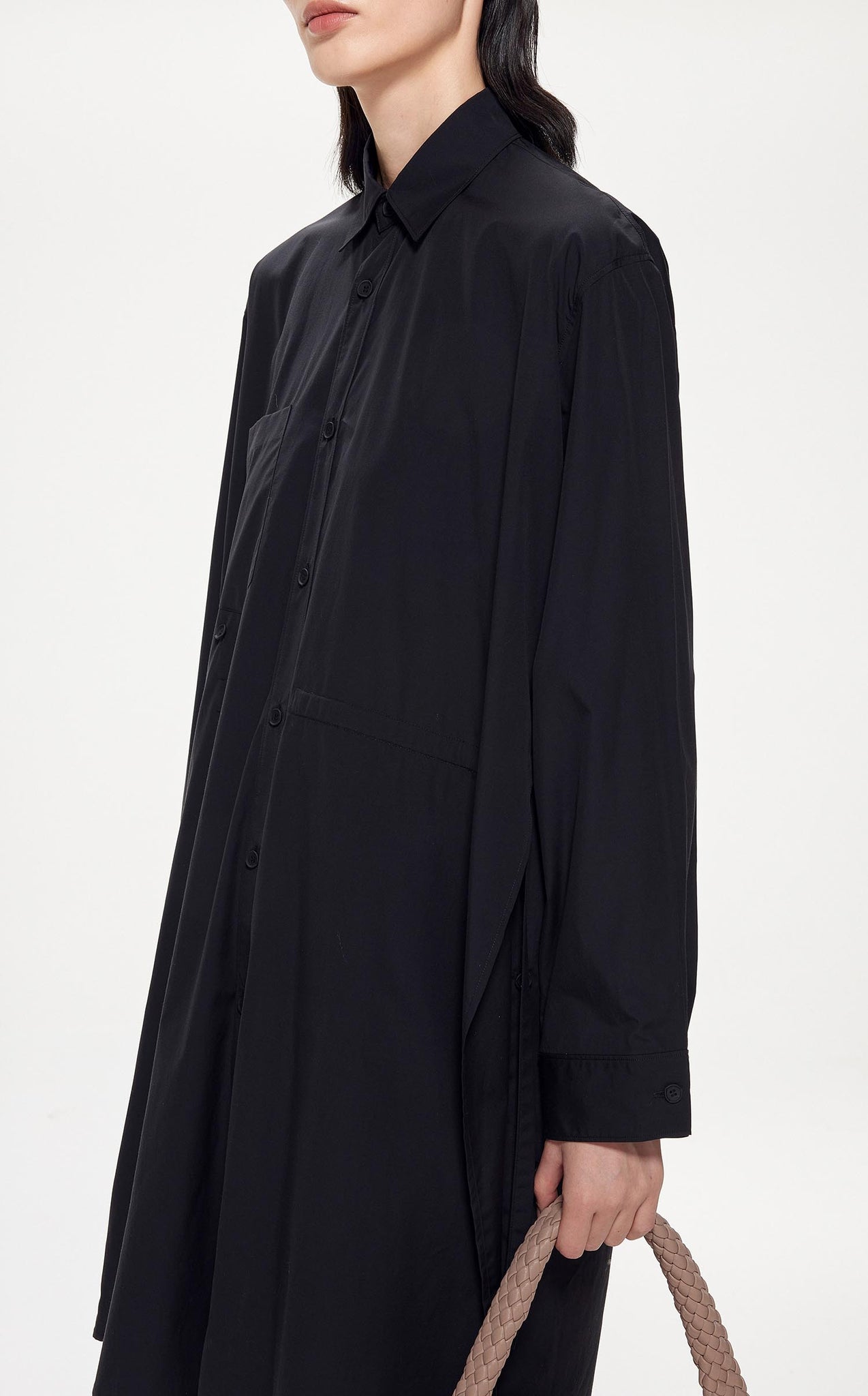 Dresses / JNBY Drawstring Loose Fit Long-Sleeved Shirt Dress